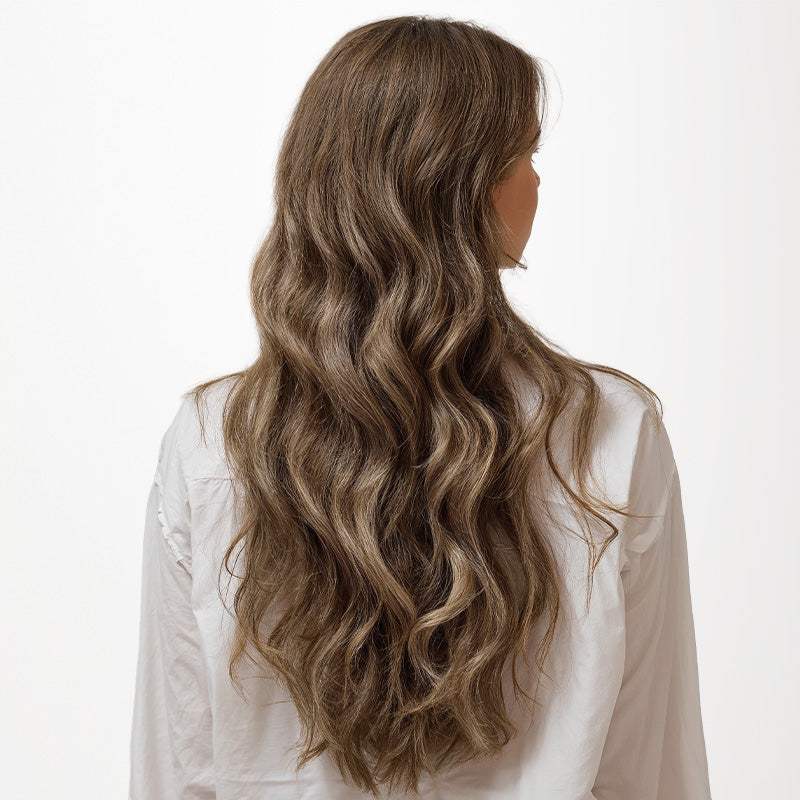 Honey Blonde Balayage (4/26/4) Genius Weft Hair Extensions (50-120g)_100% Remy Human Hair.