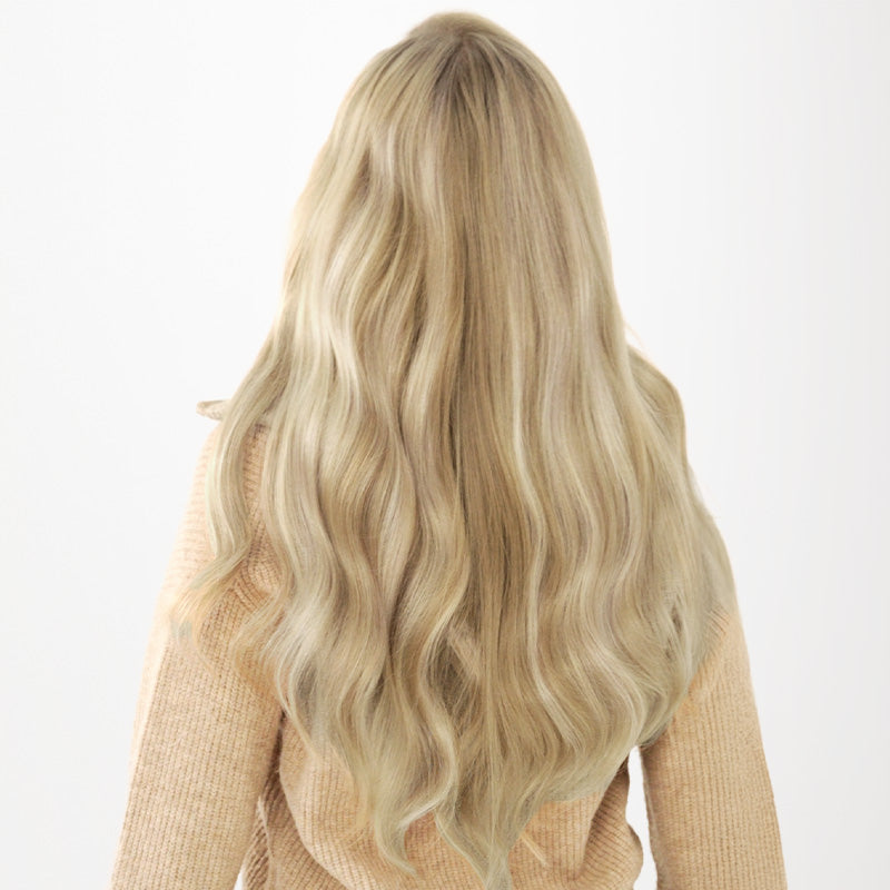 Light Blonde Highlights (16/22A) Genius Weft Hair Extensions (50-120g)_100% Remy Human Hair.