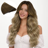 Bleach Blonde Balayage (3/8/613) Genius Weft Hair Extensions (50-120g)