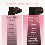  Jet Black (1) Genius Weft Hair Extensions (100-120g) [Clearance]-100% Remy Human Hair.