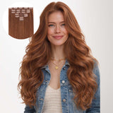 Cinnamon Terra Copper (330) Seamless Clip-Ins (130g-160g) [Clearance]_100% Remy Human Hair.
