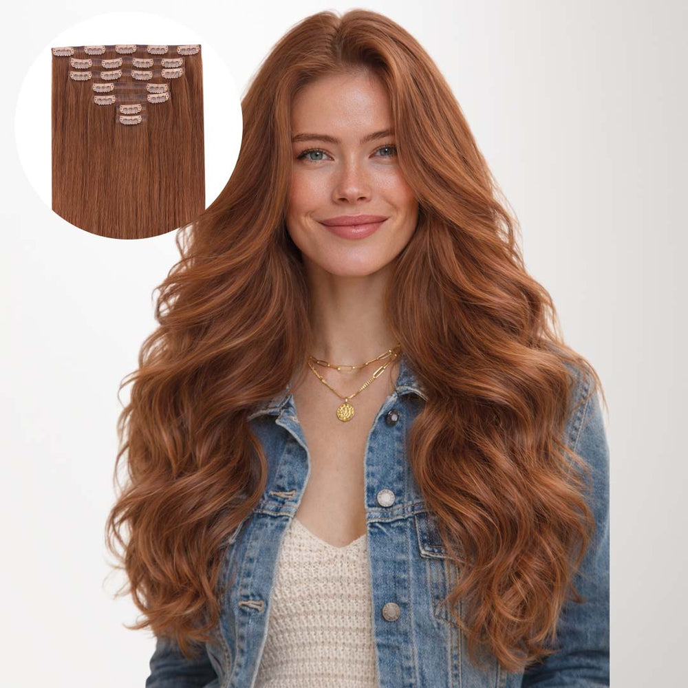 Cinnamon Terra Copper (330) Seamless Clip-Ins (130g-160g) [Clearance]