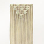 Ash Blonde Highlights (17A/60A) Seamless Clip-Ins (130g-160g)_100% Remy Human Hair.