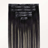 Black To Light Blonde Balayage (1B/16/1B) Seamless Clip-Ins (130g-150g) – 100% Remy Human Hair by GOO GOO Hair.