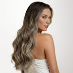 Bleach Blonde Balayage (3/8/613) Seamless Clip-Ins [Clearance]_100% Remy Human Hair.