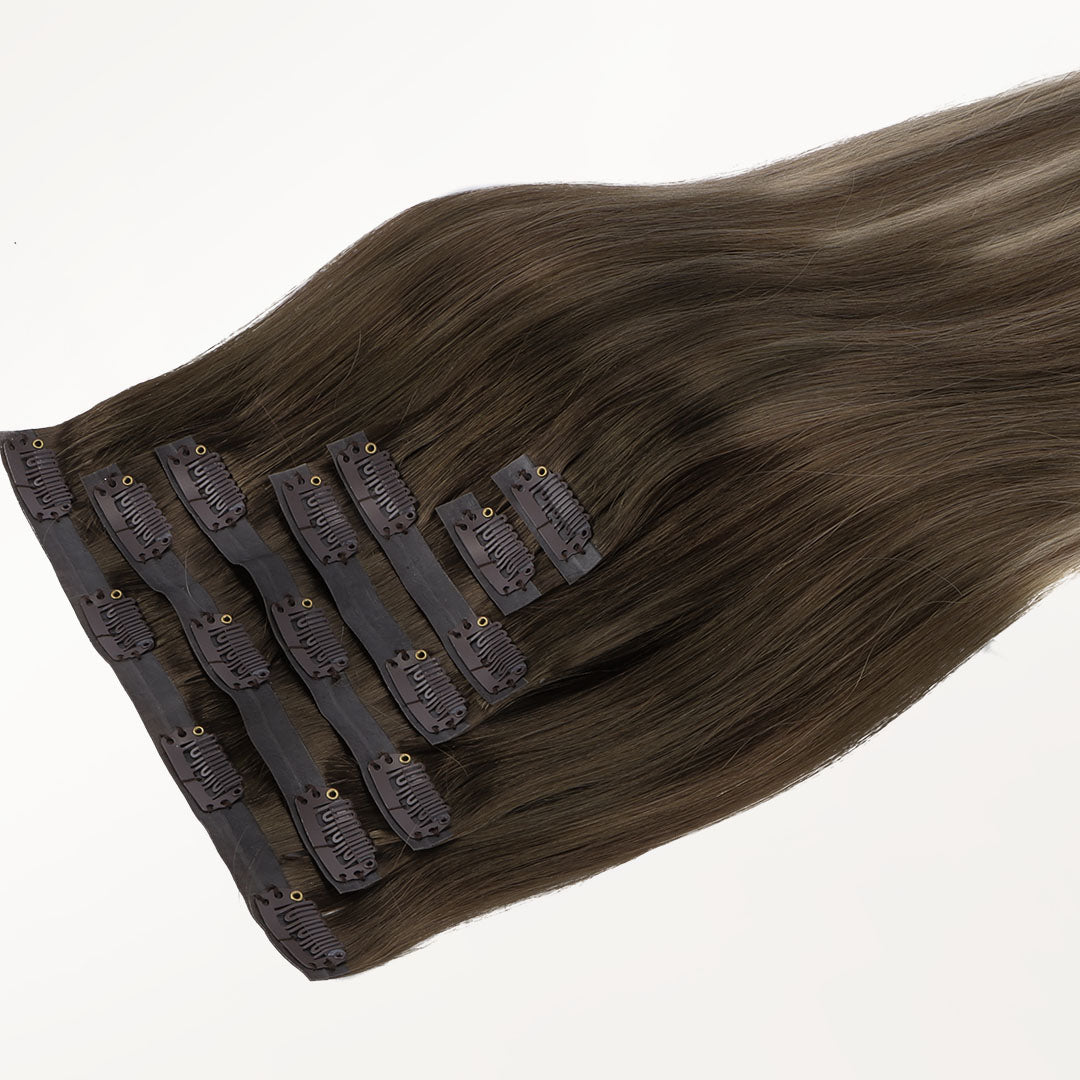 Bleach Blonde Balayage (3/8/613) Seamless Clip-Ins [Clearance]_100% Remy Human Hair.