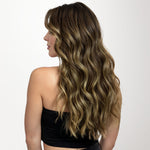 Caramel Blonde Balayage (4/27/4) Seamless Clip-Ins (130g-160g)-100% Remy Human Hair.