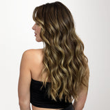 Caramel Blonde Balayage (4/27/4) Seamless Clip-Ins (130g-160g)-100% Remy Human Hair.