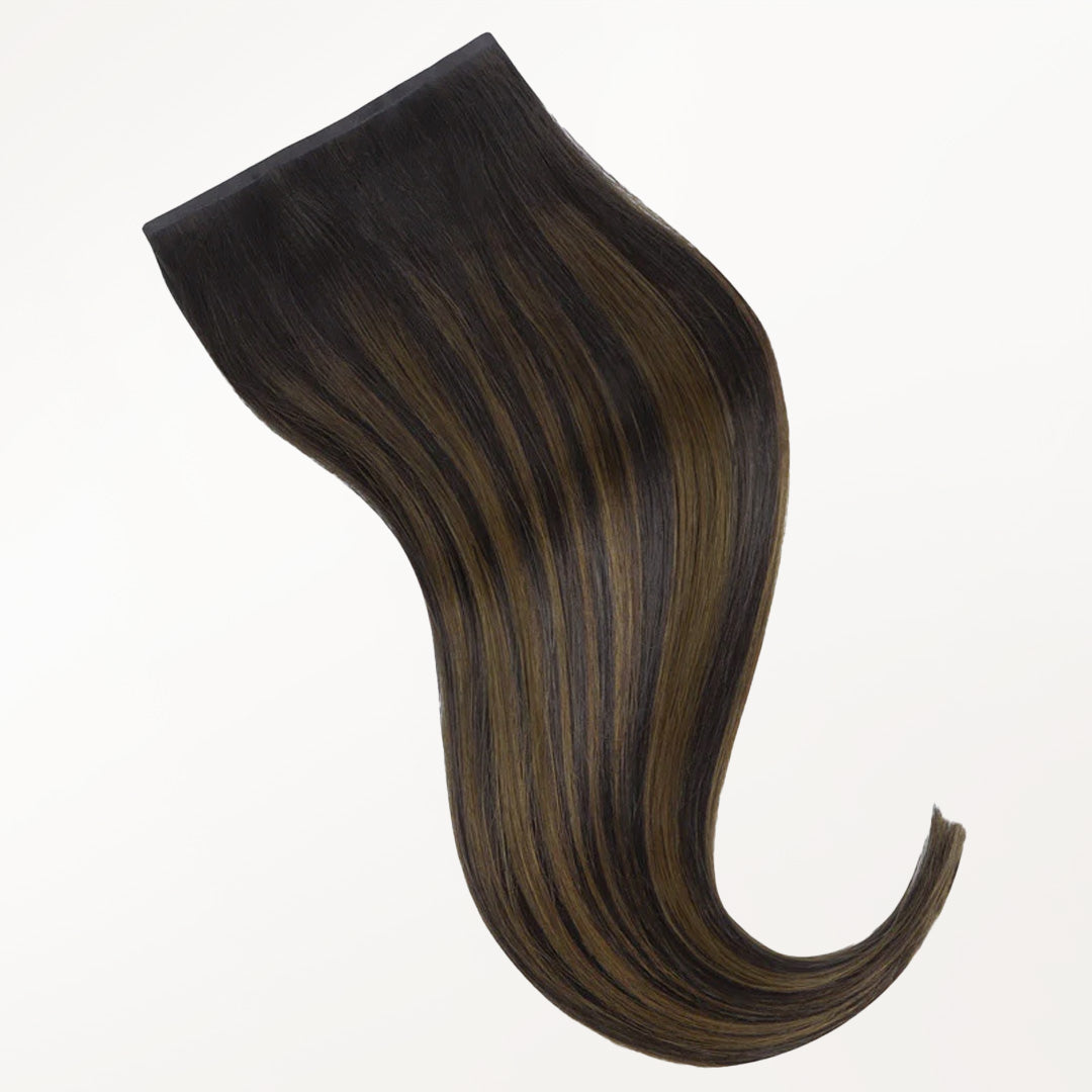 Dark Brown Balayage (2/6/2) Seamless Clip-Ins [Clearance]_100% Remy Human Hair.