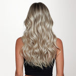 Dark Blonde Highlighted Bleach Blonde (18A/613A) Seamless Clip-Ins [Clearance]_100% Remy Human Hair.