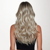 Dark Blonde Highlighted Bleach Blonde (18A/613A) Seamless Clip-Ins [Clearance]_100% Remy Human Hair.