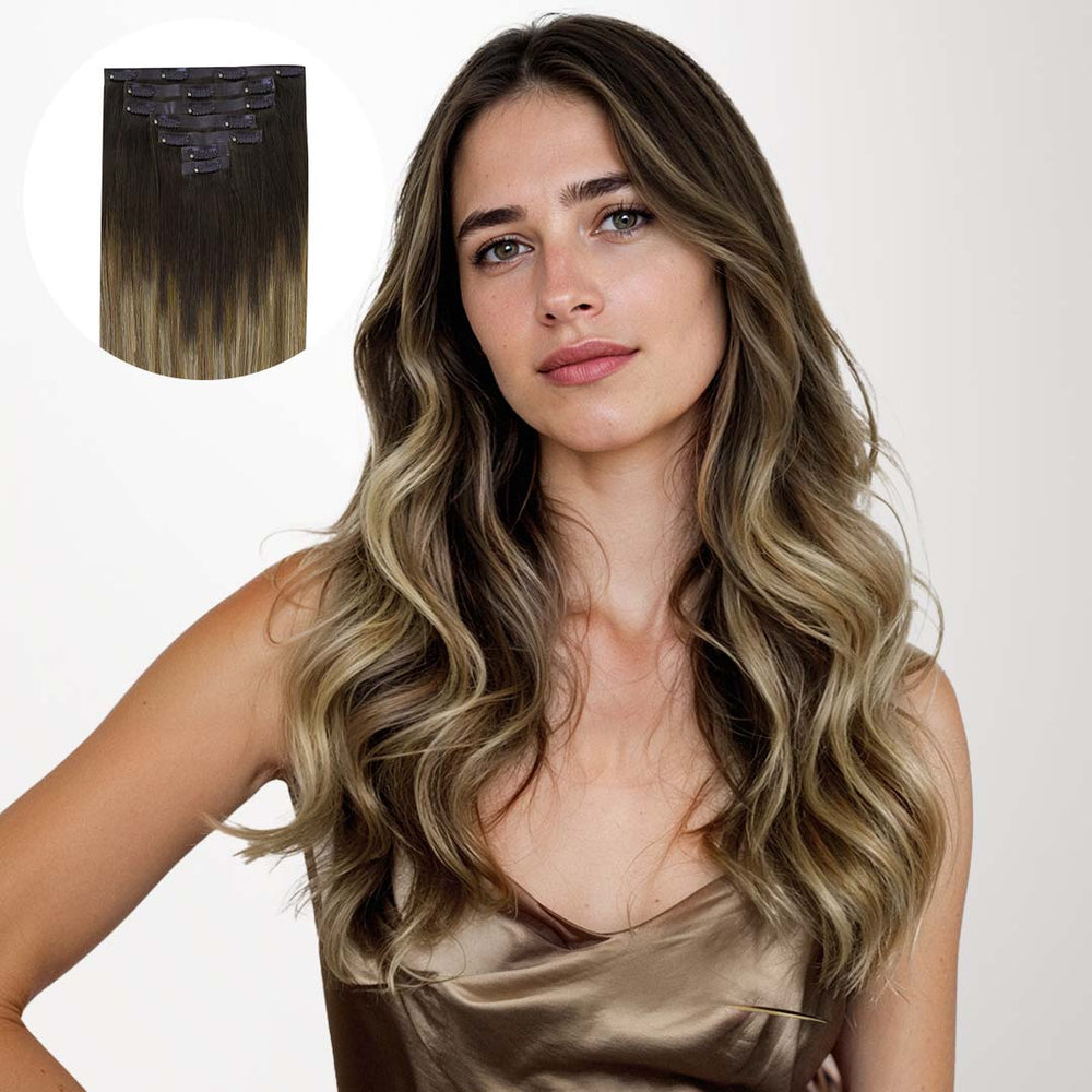Dirty Blonde Omber (2/6/18) Seamless Clip-Ins (130g-160g)