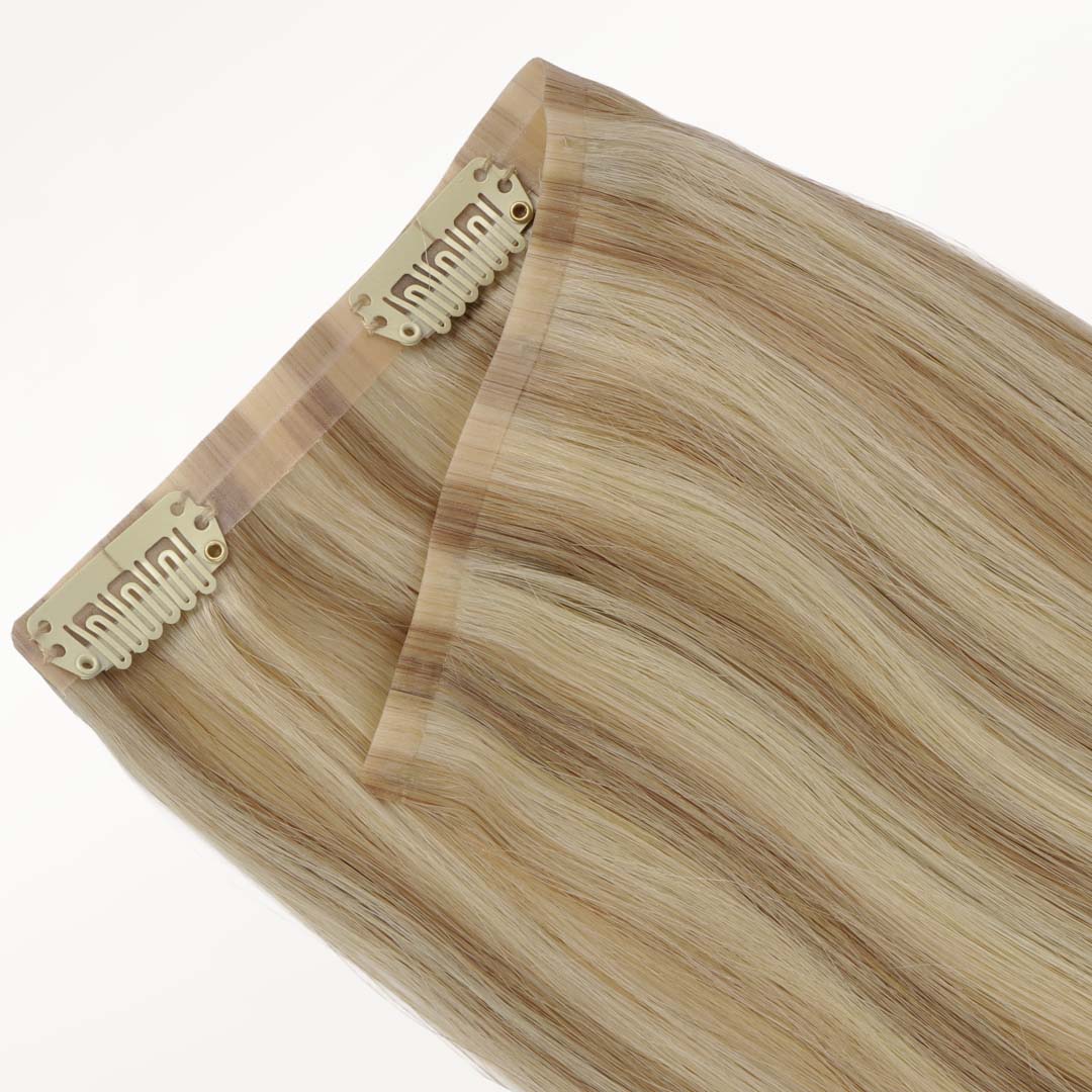 Light Blonde Highlights (16/22A) Seamless Clip-Ins (130g-160g) [Clearance]_100% Remy Human Hair.