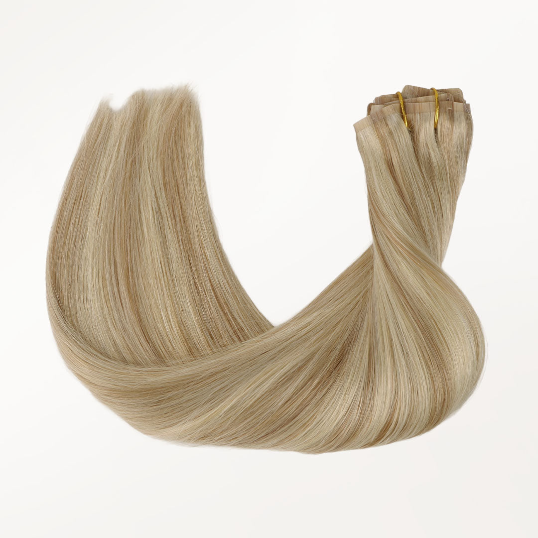 Light Blonde Highlights (16/22A) Seamless Clip-Ins (130g-160g) [Clearance]_100% Remy Human Hair.