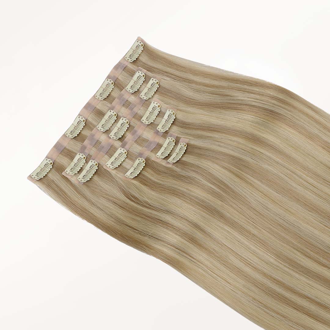 Light Blonde Highlights (16/22A) Seamless Clip-Ins (130g-160g) [Clearance]_100% Remy Human Hair.