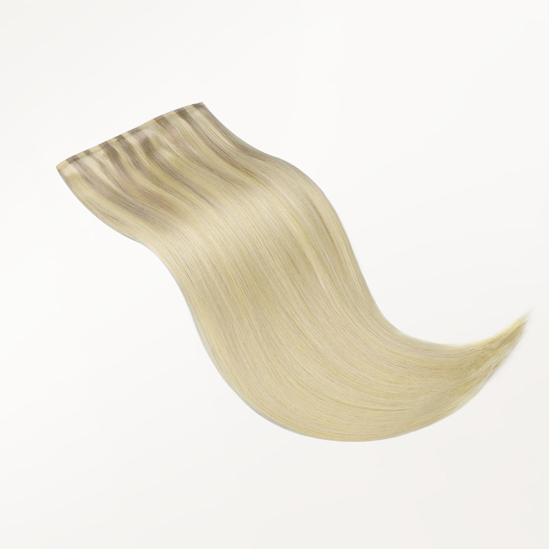 Platinum Blonde Balayage (17/22/60) Seamless Clip-Ins [Clearance]_100% Remy Human Hair.