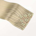 Platinum Blonde Balayage (17/22/60) Seamless Clip-Ins [Clearance]_100% Remy Human Hair.
