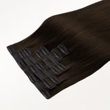 Chocolate Brown (4A) Seamless Clip-Ins [Clearance]_100% Remy Human Hair.