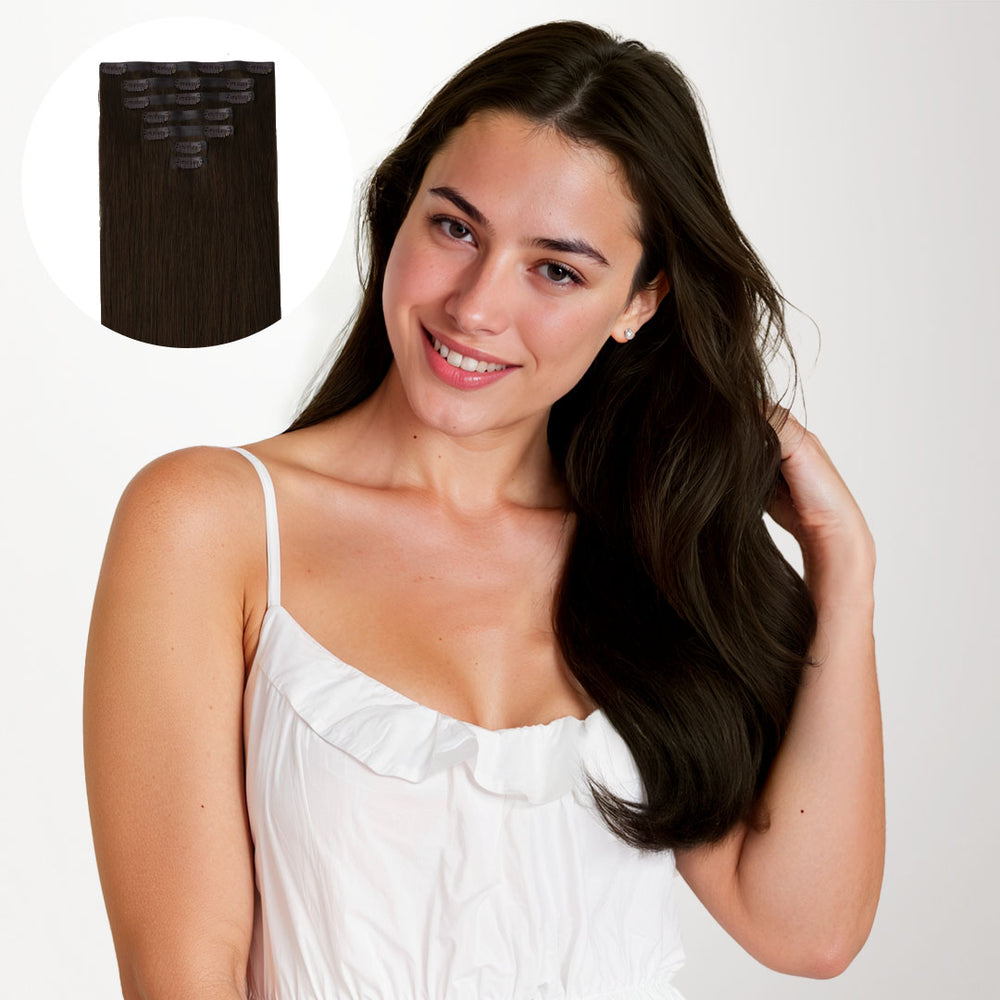 Chocolate Brown (4A) Seamless Clip-Ins (130g-160g)