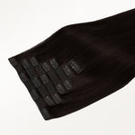 Dark Brown (2) Seamless Clip-Ins [Clearance]_100% Remy Human Hair.