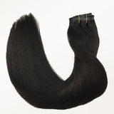 Natural Black (1B) Seamless Clip-Ins (130g-160g) – 100% Remy Human Hair by GOO GOO Hair.