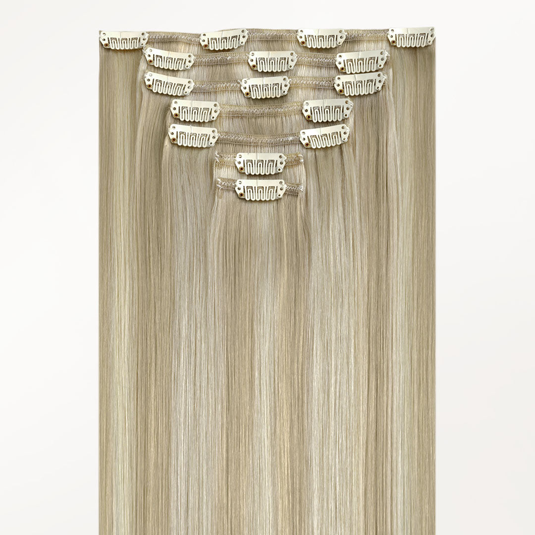 Ash Blonde Highlights (17A/60A) Classic Clip-Ins (150g-170g) [Clearance]_100% Remy Human Hair.
