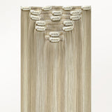 Ash Blonde Highlights (17A/60A) Classic Clip-Ins (150g-170g) [Clearance]_100% Remy Human Hair.
