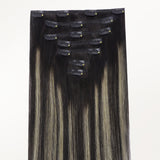 Black to Light Blonde Balayage (1B/19/1B) Classic Clip-Ins (150g-170g)_100% Remy Human Hair.
