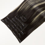 Black to Light Blonde Balayage (1B/19/1B) Classic Clip-Ins (150g-170g)_100% Remy Human Hair.