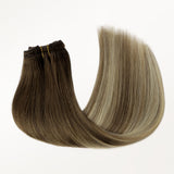 Bleach Blonde Balayage (3/8/613) Thick Classic Clip-Ins (150g-170g) [Clearance]_100% Remy Human Hair.