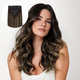 Dark Brown Balayage (2/6/2) Classic Clip-Ins (150g-170g) [Clearance]_100% Remy Human Hair.