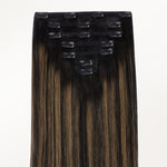 Natural Black Balayage (1B/6/1B) Classic Clip-Ins (150g-170g)-100% Remy Human Hair.