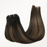 Natural Black Balayage (1B/6/1B) Classic Clip-Ins (150g-170g)-100% Remy Human Hair.