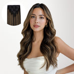 Natural Black Balayage (1B/6/1B) Classic Clip-Ins (150g-170g)-100% Remy Human Hair.