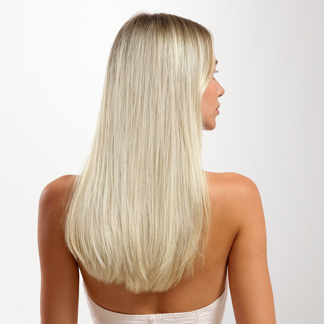 Platinum Blonde (60A) Thick Clip-Ins Set_100% Remy Human Hair.