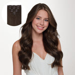 Chocolate Brown (4A) Classic Clip-Ins (150g-170g) [Clearance]_100% Remy Human Hair.