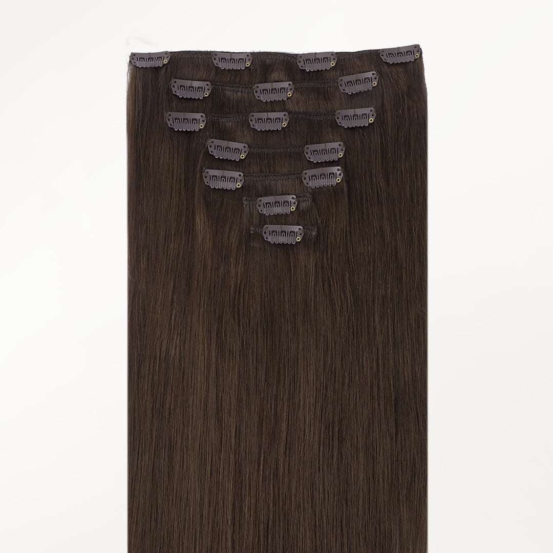 Chocolate Brown (4A) Classic Clip-Ins (150g-170g) [Clearance]_100% Remy Human Hair.