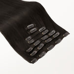 Dark Brown (2) Thick Clip-Ins Set_100% Remy Human Hair.