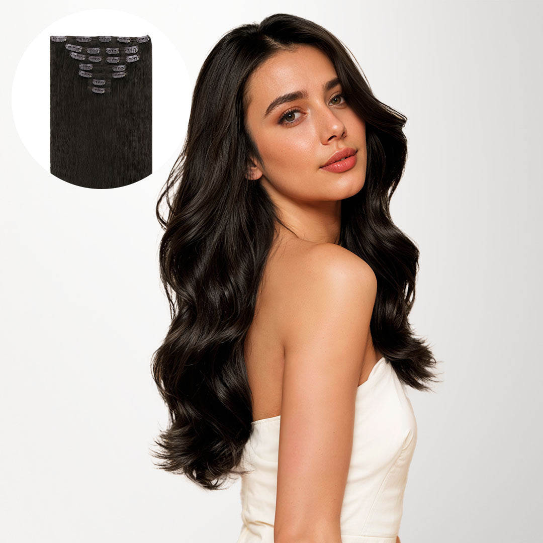Dark Brown (2) Classic Clip-Ins (150g-170g) [Clearance]_100% Remy Human Hair.