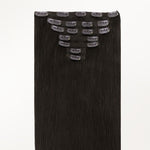 Dark Brown (2) Thick Clip-Ins Set_100% Remy Human Hair.