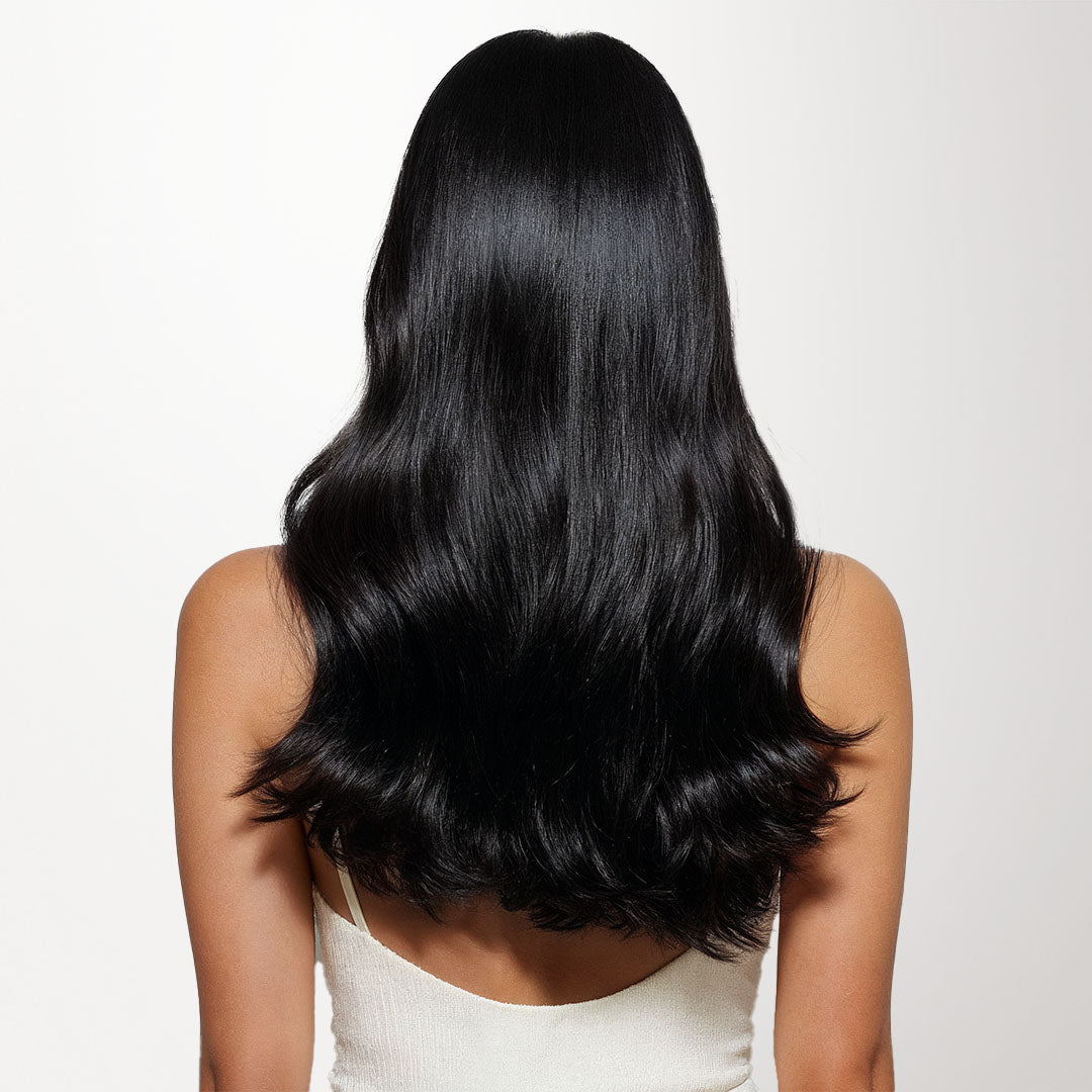 Jet Black (1) Thick Classic Clip-Ins 150g [Clearance]_100% Remy Human Hair.