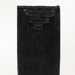 Jet Black (1) Thick Classic Clip-Ins 150g [Clearance]_100% Remy Human Hair.