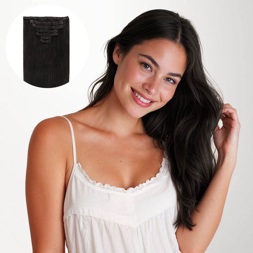 Natural Black (1B) Classic Clip-Ins (150g-170g)
