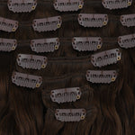Chocolate Brown (4A) Elf Curly Clip-in Hair Extensions (120-150g)_100% Remy Human Hair.