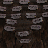 Chocolate Brown (4A) Elf Curly Clip-in Hair Extensions (120-150g)_100% Remy Human Hair.