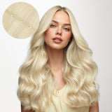 Platinum Blonde (60A) Butterfly Weft Hair Extensions (100g-150g)_100% Remy Human Hair.