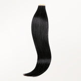 Jet Black (1) Silky Straight Tape In Hair Extensions 50g