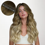 Bleach Blonde Balayage (3/8/613) Butterfly Weft Hair Extensions (100g-150g)_100% Remy Human Hair.