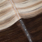Light Blonde Highlights (16/22A) Butterfly Weft Hair Extensions (100g-160g)-100% Remy Human Hair.