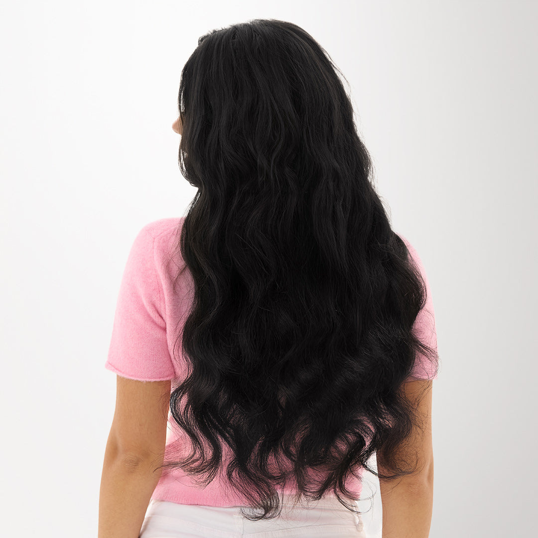 Jet Black (1) Butterfly Weft Hair Extensions (100g-150g)_100% Remy Human Hair.
